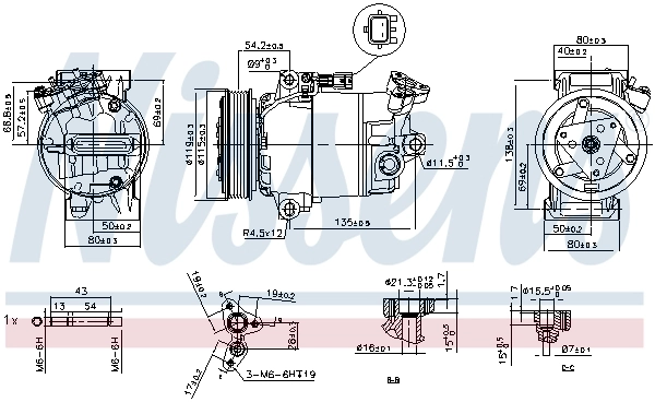 Compresor de ac Nissens 89608