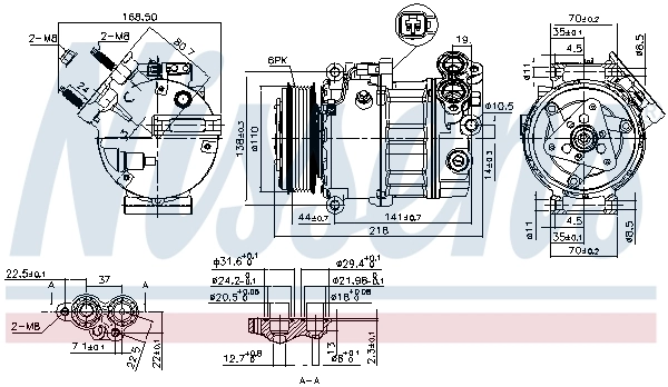 890125 Nissens Compresor climatizador