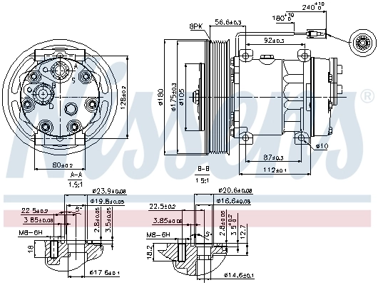 Compresor de aire acondicionado 89353 Nissens