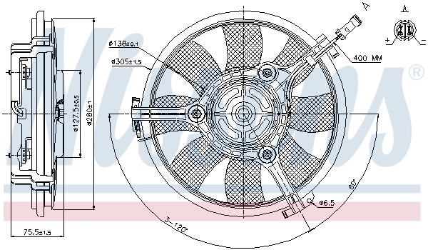 Ventilador de refrigeración del motor Audi Q5 