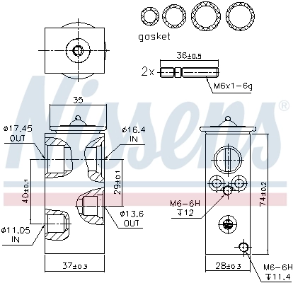 Válvula TRV, aire acondicionado  Nissens 999293