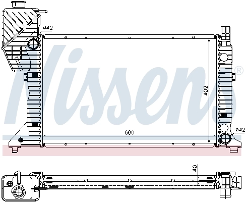 Radiador de água Nissens 62685A