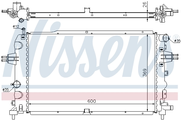 Radiador 63111A Nissens