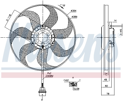 Ventilador de refrigeración del motor Nissens 85798