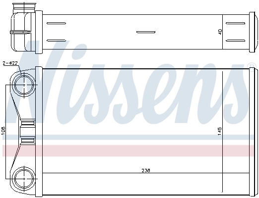 70226 Nissens Radiador interior
