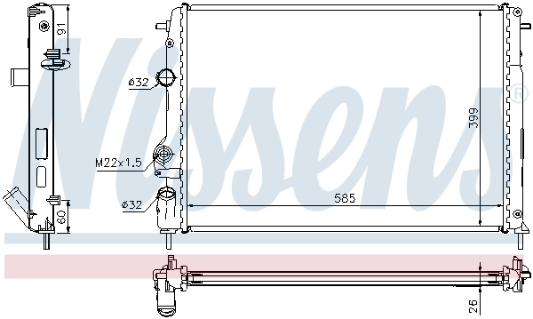 Radiador 63896A Nissens