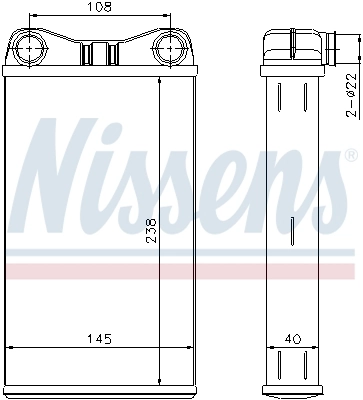 Radiador de calefacción Nissens 70227 precio, desde 48,72 EUR