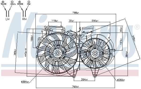 85246 Nissens Ventilador eléctrico de refrigeración completo izquierdo (motor y hélice)