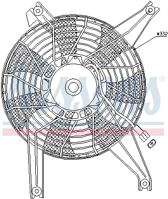 Difusor del radiador del aire acondicionado con ventilador y motor Nissens 85383