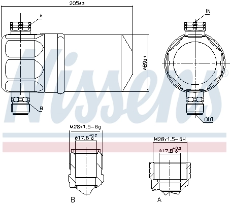 Filtro deshidratador 95115 Nissens