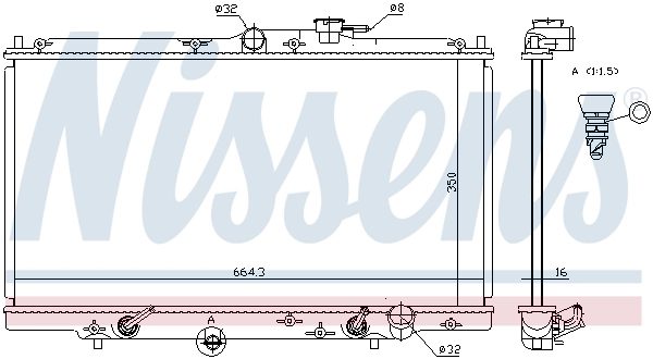 Radiador 633141 Nissens