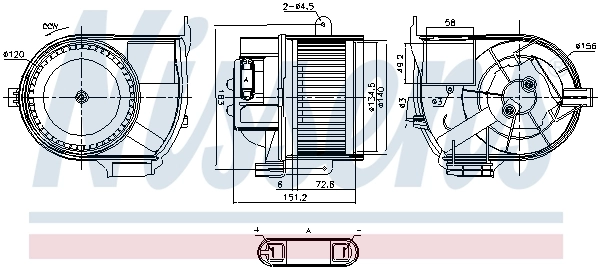 Ventilador habitáculo 87487 Nissens