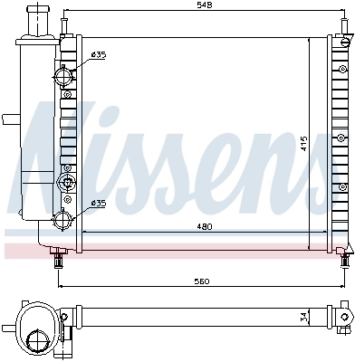 Radiador 61808 Nissens