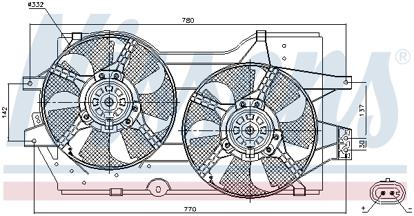 Ventilador de refrigeración del motor Nissens 85288