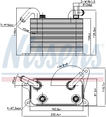 Radiador de refrigeración de la transmisión 90841 Nissens