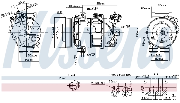 Compresor de ac Nissens 890126