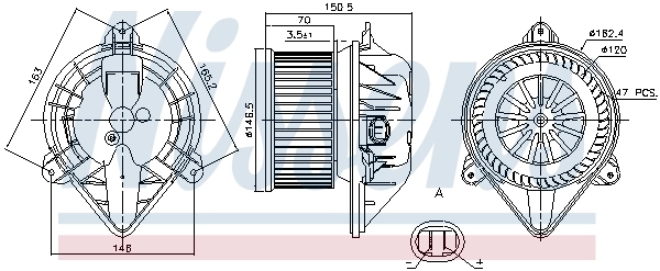 Ventilador interior Nissens 87173