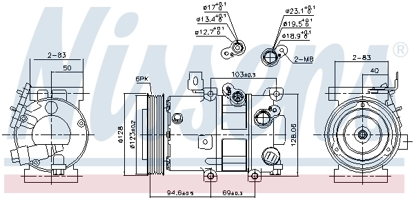 Compresor de ac Nissens 890430