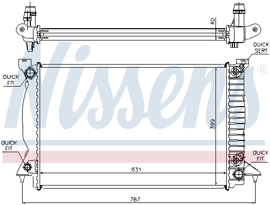 Radiador de água Nissens 60314A