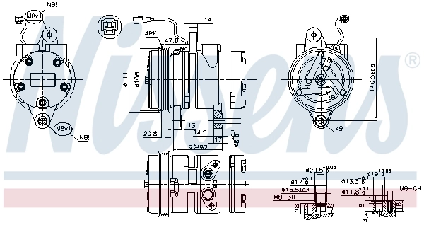 89261 Nissens Compresor climatizador