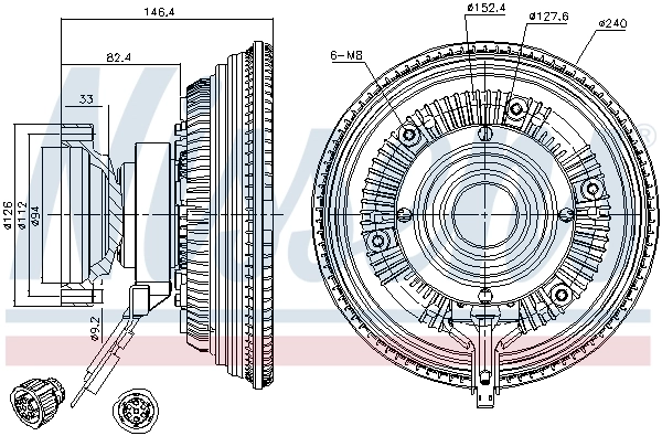 Embrague del ventilador Nissens 86150