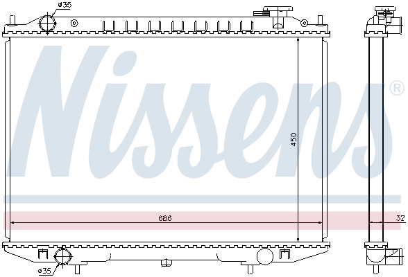 Radiador 68721 Nissens