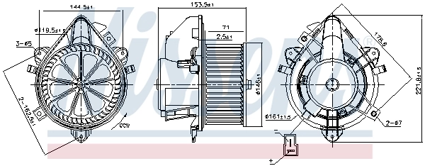 Ventilador interior Nissens 87788