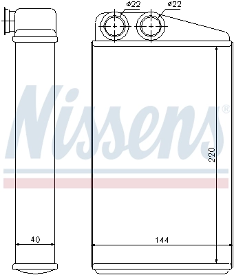 73249 Nissens Radiador interior