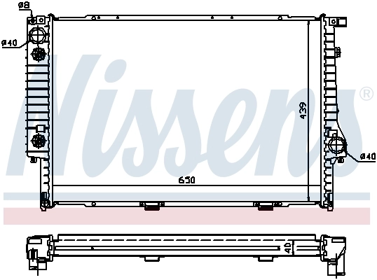 60748A Nissens Refrigeración del motor