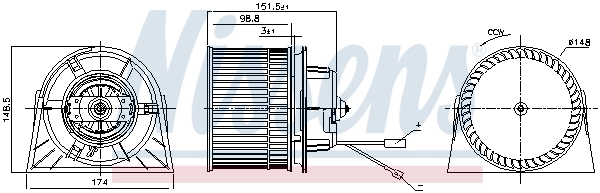 Ventilador habitáculo 87443 Nissens