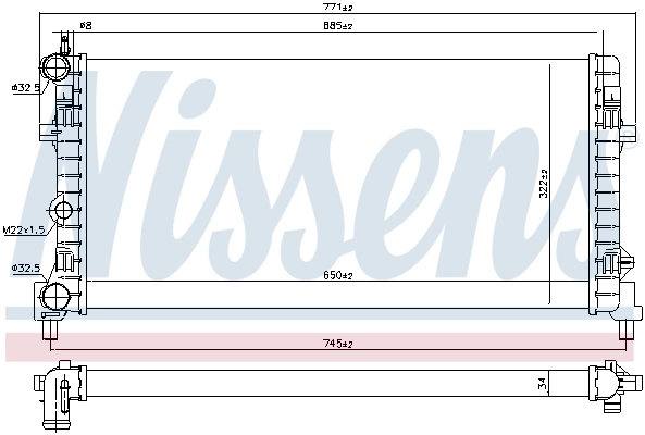 Radiador 640012 Nissens