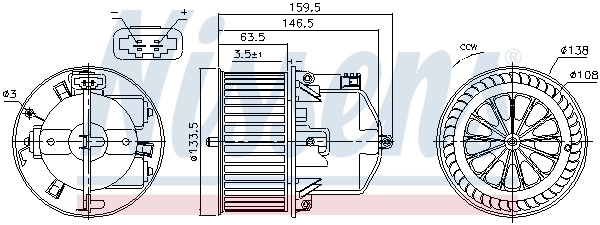 Ventilador interior Nissens 87761