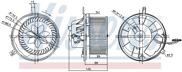 Ventilador habitáculo 87032 Nissens