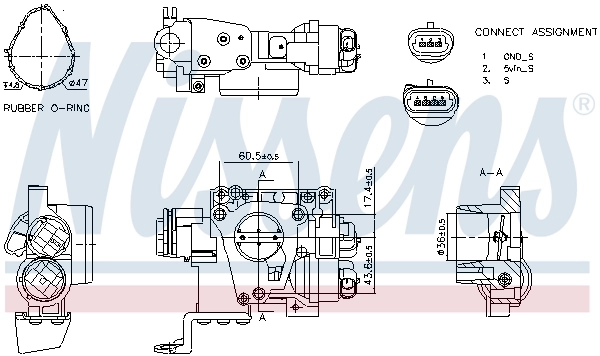 Cuerpo de aceleración completo Nissens 955074 precio, desde 44,63 EUR
