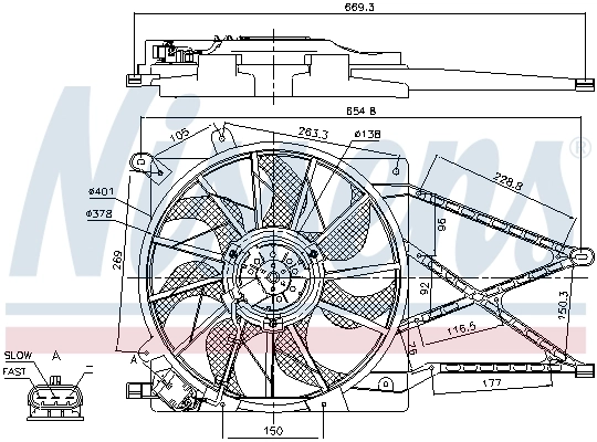 Ventilador de refrigeración Volvo 1341299