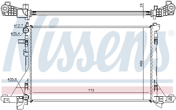 Radiador 630732 Nissens