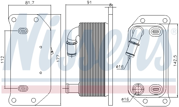 Radiador de aceite 91188 Nissens