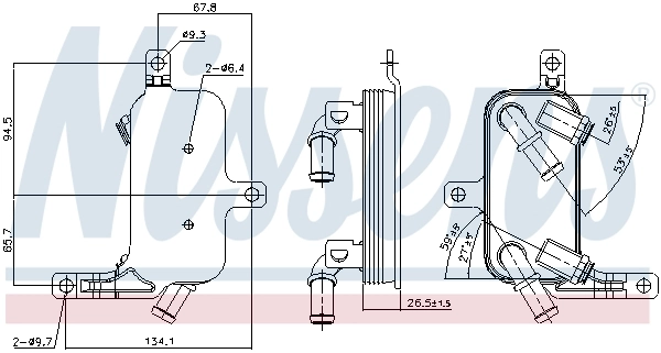 Radiador de refrigeración de la transmisión Nissens 90891