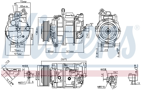 Compresor de ac Nissens 890173