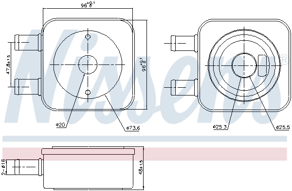 Radiador de refrigeración de la transmisión 91107 Nissens