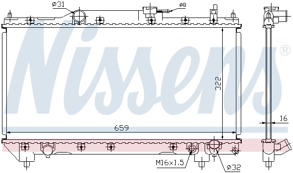 Radiador 64783A Nissens