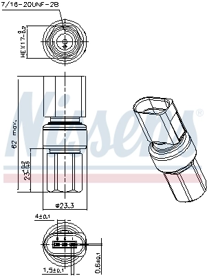 Sensor AC Nissens 301098