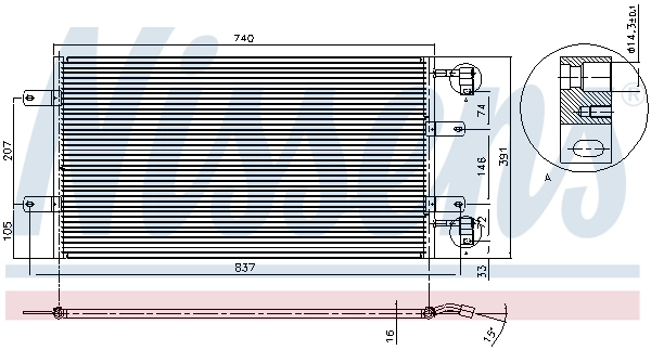 94678 Nissens Radiador de aire acondicionado