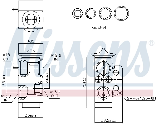 Válvula TRV, aire acondicionado  Nissens 999317