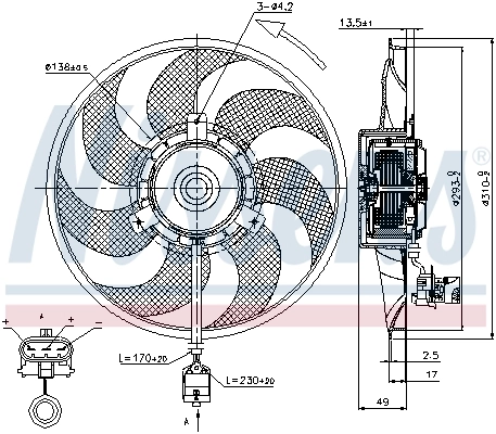 Ventilador de radiador 90570745 General Motors