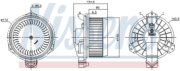 Ventilador interior Nissens 87365