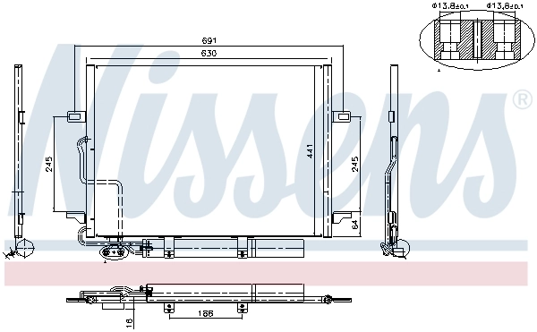 94614 Nissens Radiador de aire acondicionado