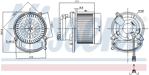 Ventilador interior Nissens 87504