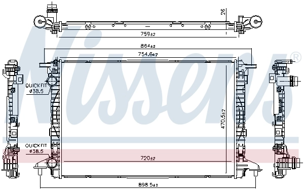 Radiador 606573 Nissens
