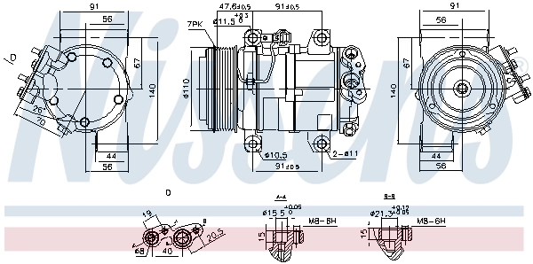Compresor de ac Nissens 890874